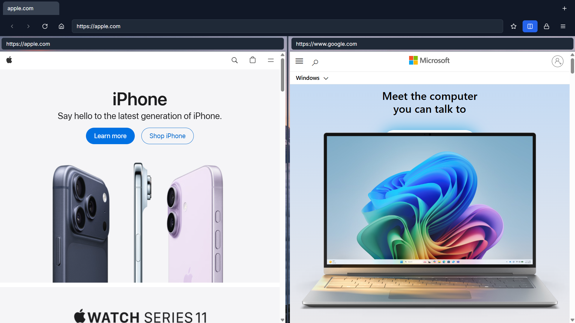 Split Screen Mode