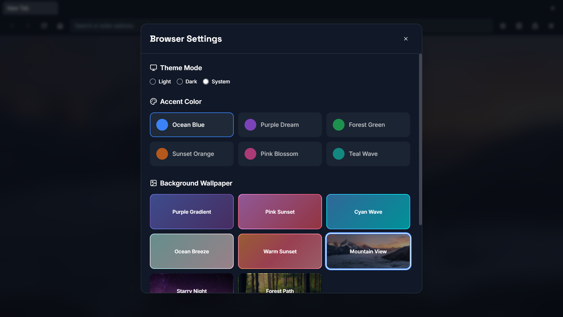 Themes Settings